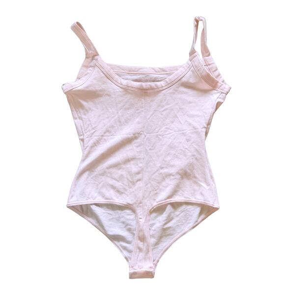 NWT SKIMS Cotton Jersey Scoop Neck Bodysuit – Barely Pink – Size S – Retail $64 - Picture 4 of 6